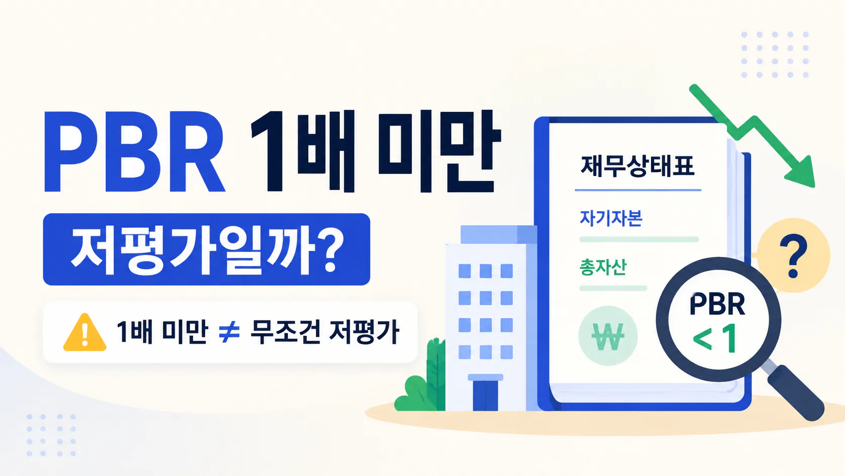 PBR 1배 미만이면 저평가 주식일까?