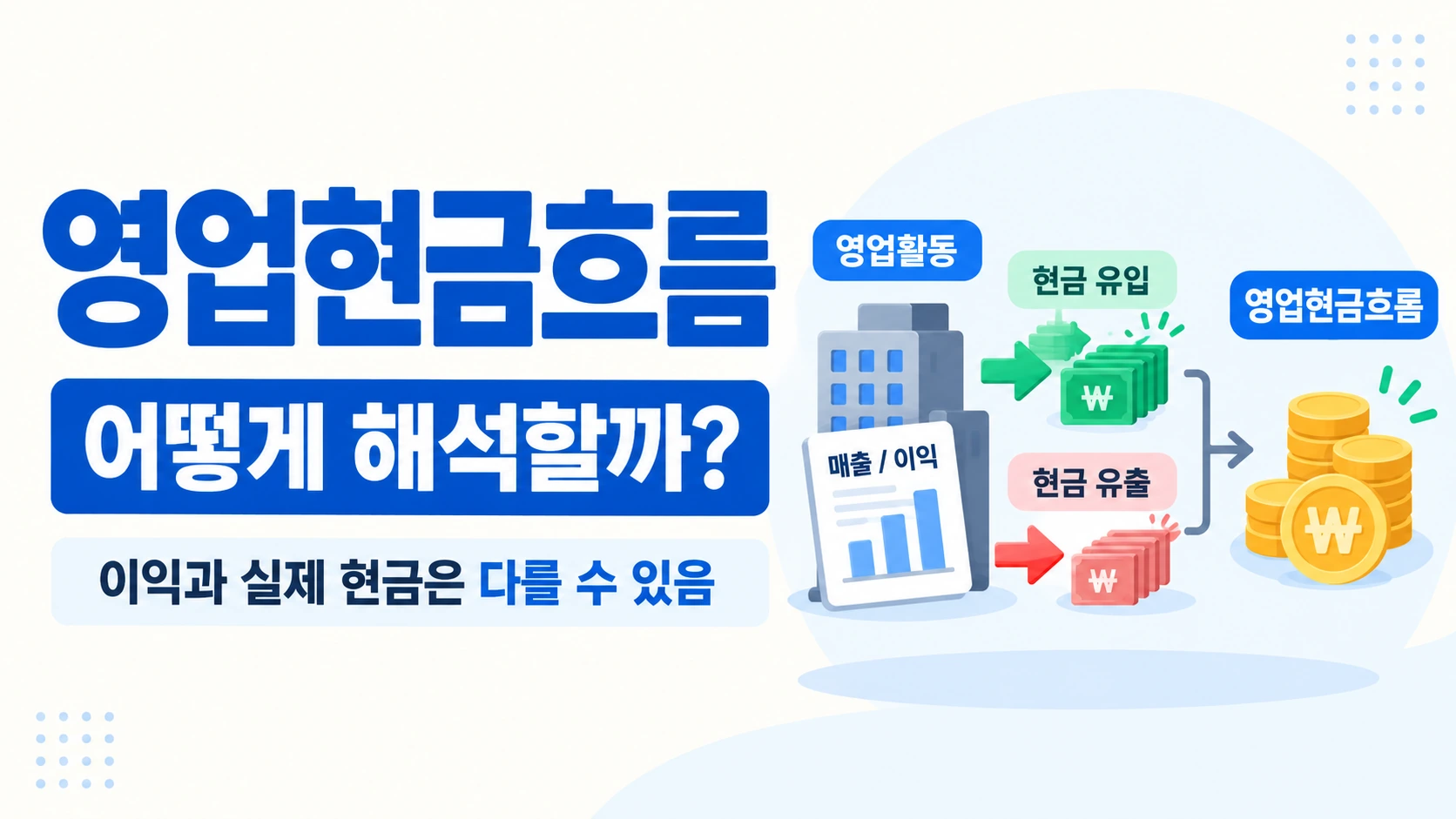 순이익과 영업현금흐름이 달라지는 주요 조정 항목