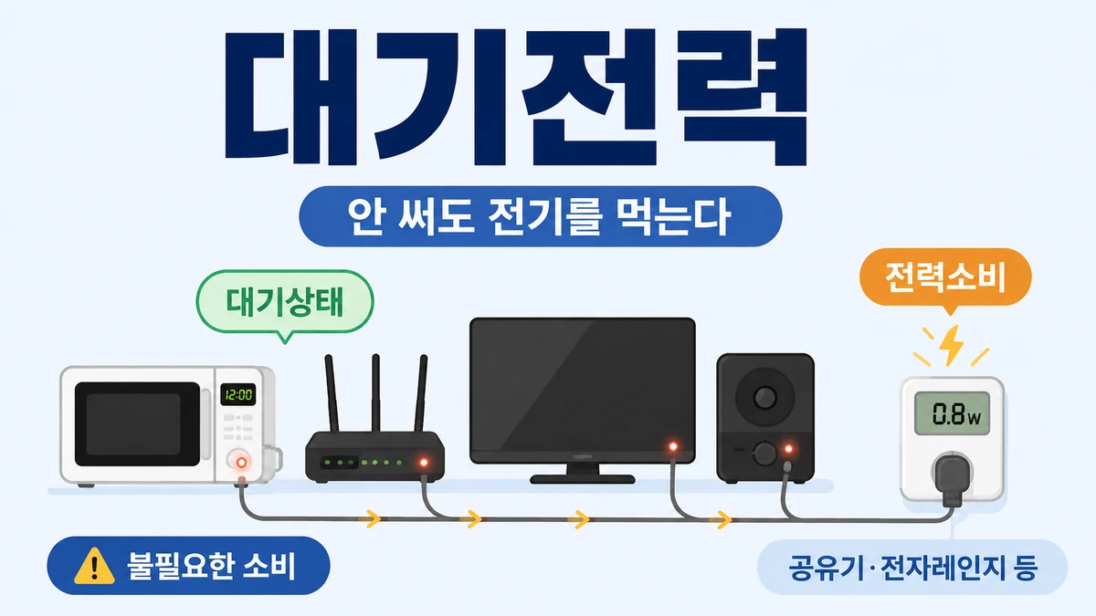 전자제품이 대기상태에서 소비하는 대기전력