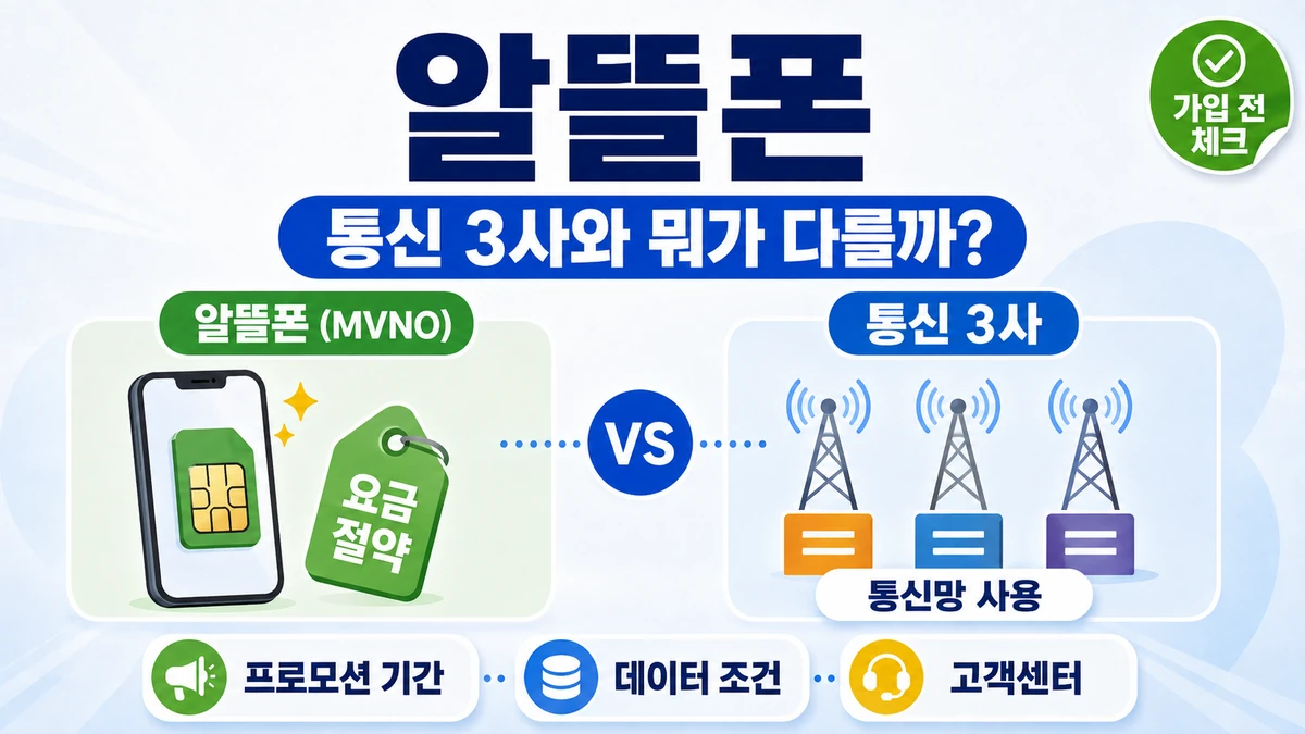 알뜰폰과 통신 3사의 요금·통신망·가입조건 비교