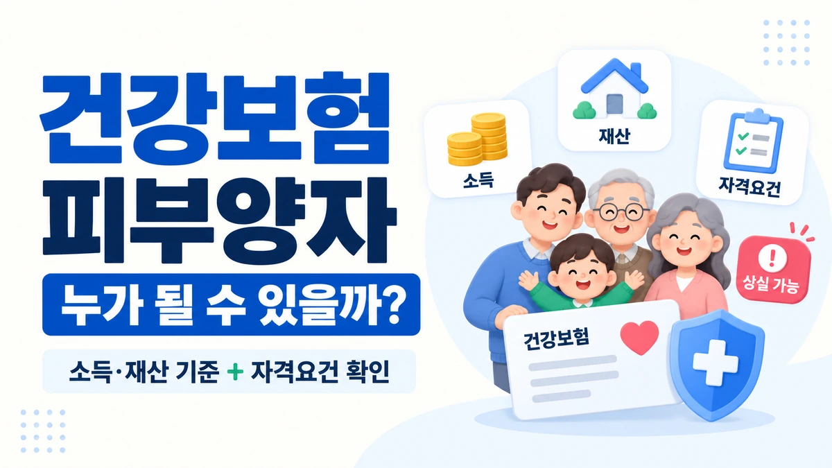 건강보험 피부양자의 부양·소득·재산 자격 요건