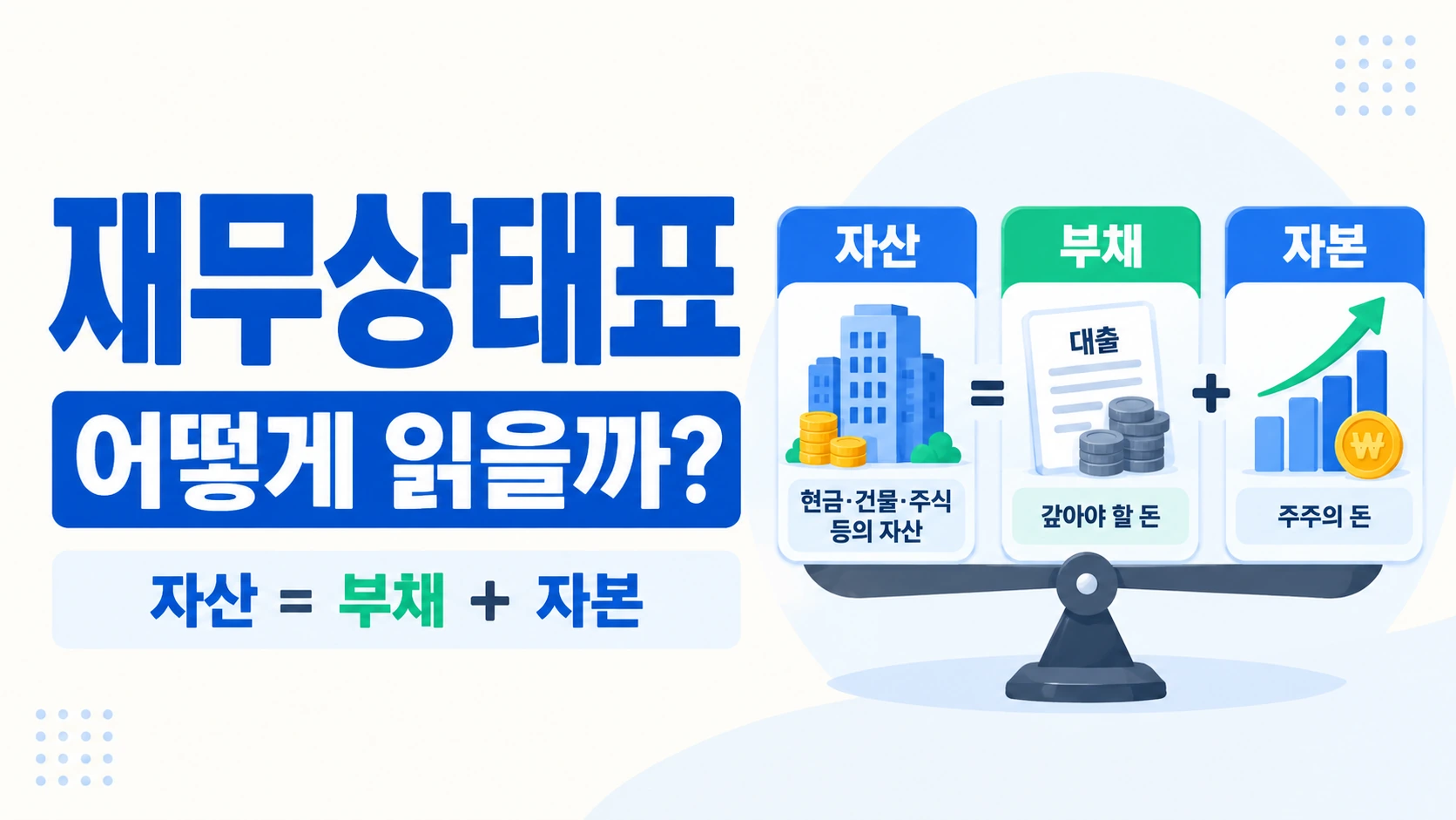 재무상태표의 자산 부채 자본 구조와 관계